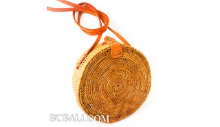 Ata Rattan Grass Balinese Bags Flower Design 